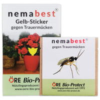 nemabest® Kombipack gegen Trauermücken 3 Mio. Nematoden + 10 Gelb-Sticker